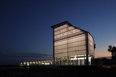 The Les Wilson Barramundi Discovery Centre designed by Bud Brannigan Architects.