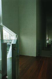Looking along the spaces in the “thickened wall” of south facade. Image: Trevor Mein.