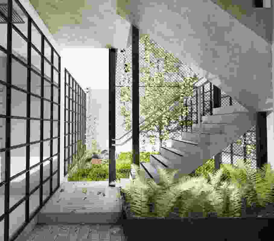 Proposed courtyard in the Nightingale apartment development designed by Breathe Architecture.