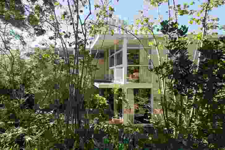 The extension, also designed by Robin Boyd, is the first thing encountered as you arrive at the house.
