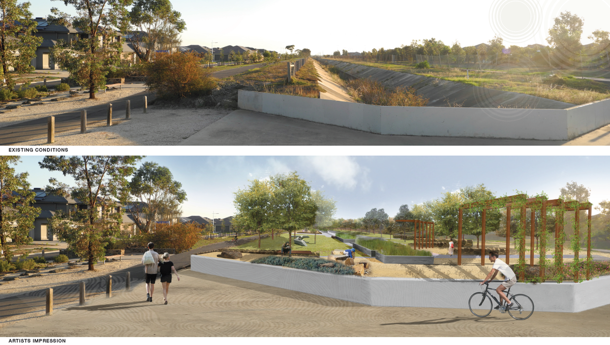 The Greening the Pipeline pilot project at Williams Landing. Concept design by Henry Architects.