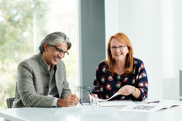 Bijoy Jain of Studio Mumbai with Naomi Milgrom.